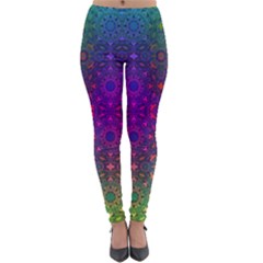 Stained Glass Vision Lightweight Velour Leggings by Thespacecampers