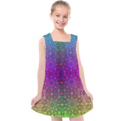 Stained Glass Vision Kids  Cross Back Dress by Thespacecampers