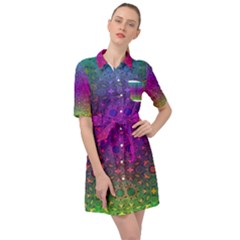 Stained Glass Vision Belted Shirt Dress by Thespacecampers