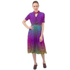 Stained Glass Vision Keyhole Neckline Chiffon Dress by Thespacecampers