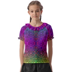 Stained Glass Vision Kids  Frill Chiffon Blouse by Thespacecampers