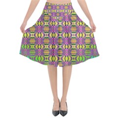 Unidentified  Flying Flared Midi Skirt by Thespacecampers