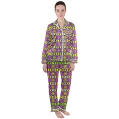 Unidentified  Flying Satin Long Sleeve Pajamas Set