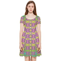 Unidentified  Flying Inside Out Cap Sleeve Dress