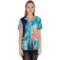 Faceless Women s V-neck Scrub Top by Hayleyboop