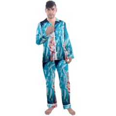 Faceless Men s Long Sleeve Satin Pajamas Set by Hayleyboop