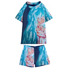 Faceless Kids  Swim Tee And Shorts Set by Hayleyboop