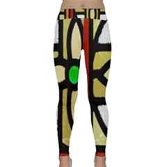 Abstract-0001 Classic Yoga Leggings by nate14shop