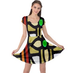 Abstract-0001 Cap Sleeve Dress by nate14shop