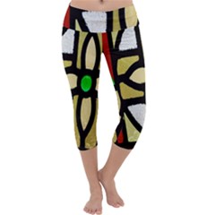 Abstract-0001 Capri Yoga Leggings by nate14shop