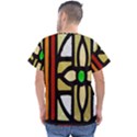 Abstract-0001 Men s V-Neck Scrub Top View2