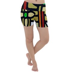 Abstract-0001 Lightweight Velour Yoga Shorts by nate14shop