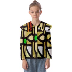 Abstract-0001 Kids  Peter Pan Collar Blouse by nate14shop