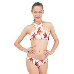 Abstract-b 001 High Neck Bikini Set