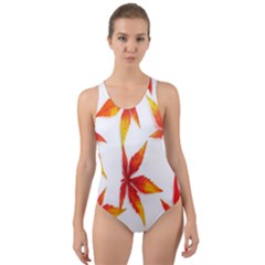 Abstract-b 001 Cut-out Back One Piece Swimsuit