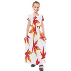 Abstract-b 001 Kids  Short Sleeve Maxi Dress by nate14shop