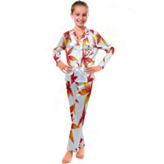 Abstract-b 001 Kid s Satin Long Sleeve Pajamas Set by nate14shop