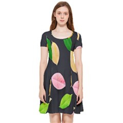 Autumn-b 002 Inside Out Cap Sleeve Dress by nate14shop