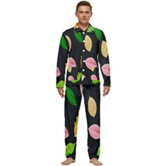 Autumn-b 002 Men s Long Sleeve Velvet Pocket Pajamas Set