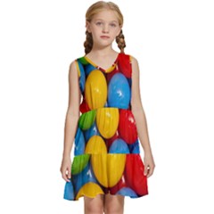 Background-b 001 Kids  Sleeveless Tiered Mini Dress