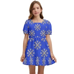 Background-b 002 Kids  Short Sleeve Dolly Dress