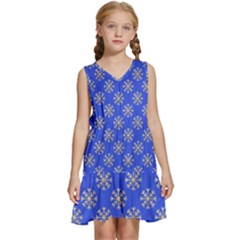 Background-b 002 Kids  Sleeveless Tiered Mini Dress