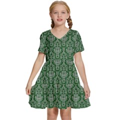 Background-b 003 Kids  Short Sleeve Tiered Mini Dress