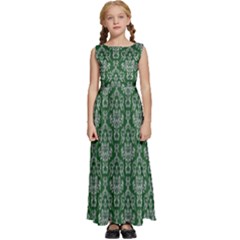 Background-b 003 Kids  Satin Sleeveless Maxi Dress