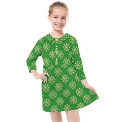 Background-b 004 Kids  Quarter Sleeve Shirt Dress by nate14shop