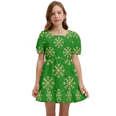 Background-b 004 Kids  Short Sleeve Dolly Dress