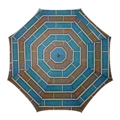 Brick-wall Golf Umbrellas by nate14shop