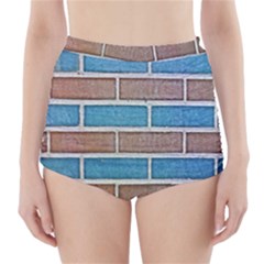 Brick-wall High-waisted Bikini Bottoms by nate14shop