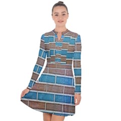 Brick-wall Long Sleeve Panel Dress by nate14shop