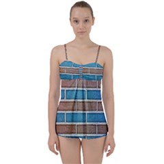 Brick-wall Babydoll Tankini Set by nate14shop