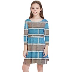 Brick-wall Kids  Quarter Sleeve Skater Dress by nate14shop