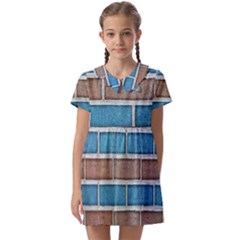 Brick-wall Kids  Asymmetric Collar Dress by nate14shop