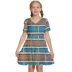 Brick-wall Kids  Short Sleeve Tiered Mini Dress