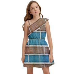 Brick-wall Kids  One Shoulder Party Dress