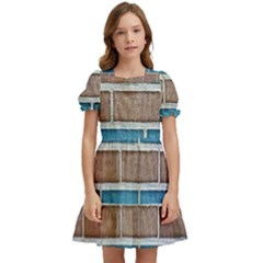 Brick-wall Kids  Puff Sleeved Dress by nate14shop