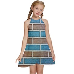 Brick-wall Kids  Halter Collar Waist Tie Chiffon Dress