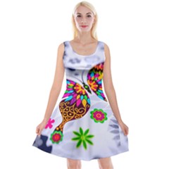 Butterfly-b 001 Reversible Velvet Sleeveless Dress