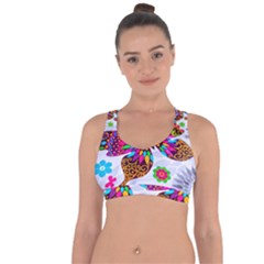 Butterfly-b 001 Cross String Back Sports Bra