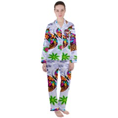 Butterfly-b 001 Satin Long Sleeve Pajamas Set by nate14shop