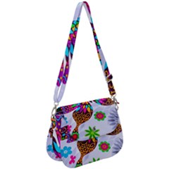 Butterfly-b 001 Saddle Handbag by nate14shop