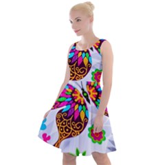 Butterfly-b 001 Knee Length Skater Dress