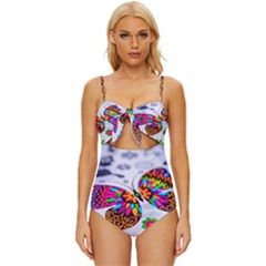 Butterfly-b 001 Knot Front One-piece Swimsuit