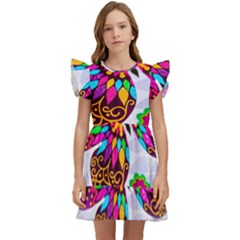 Butterfly-b 001 Kids  Winged Sleeve Dress