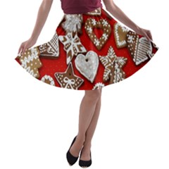 Christmas-b 001 A-line Skater Skirt