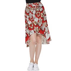 Christmas-b 001 Frill Hi Low Chiffon Skirt