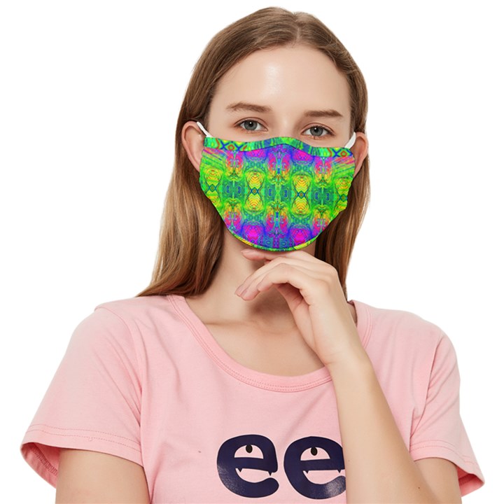 Happy Colors Fitted Cloth Face Mask (Adult)